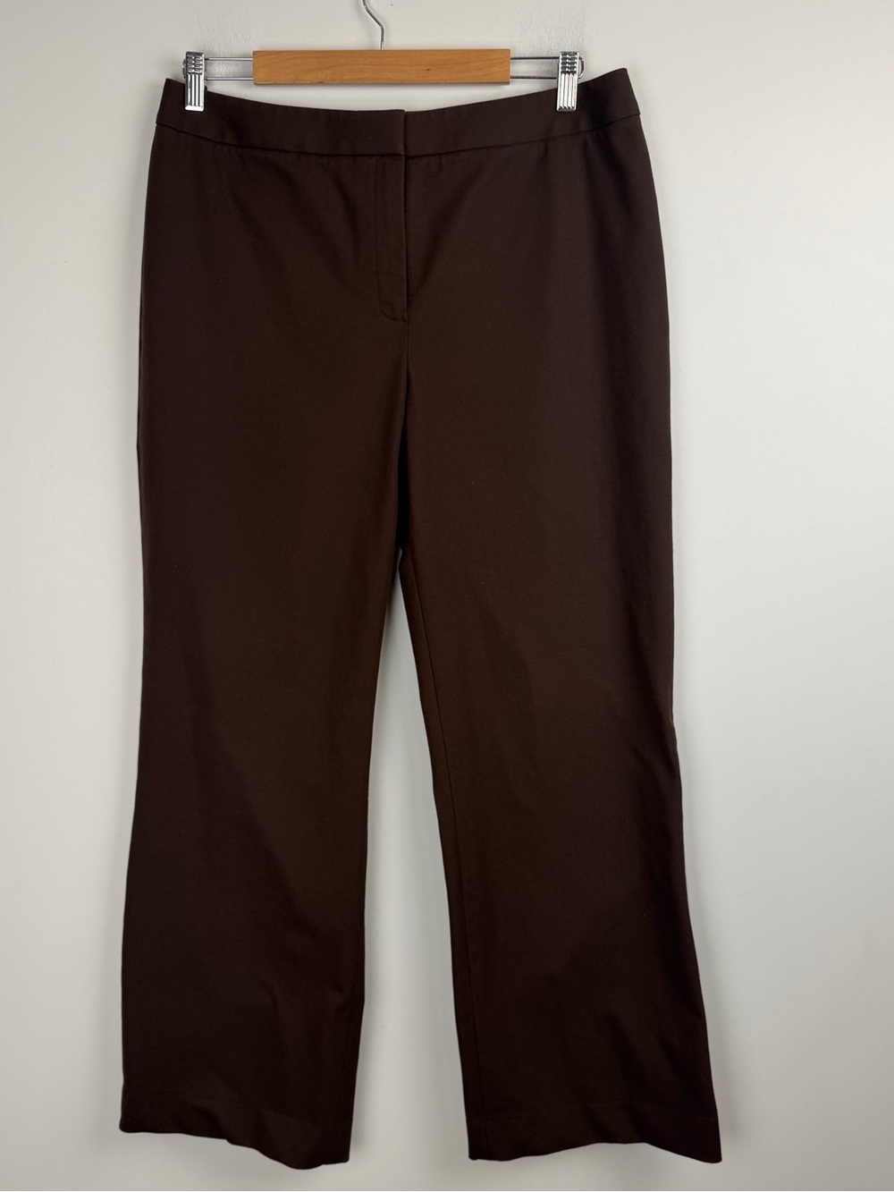 Lafayette 148 Pants Women’s Straight Leg Brown Trouser Office Zip Size 12